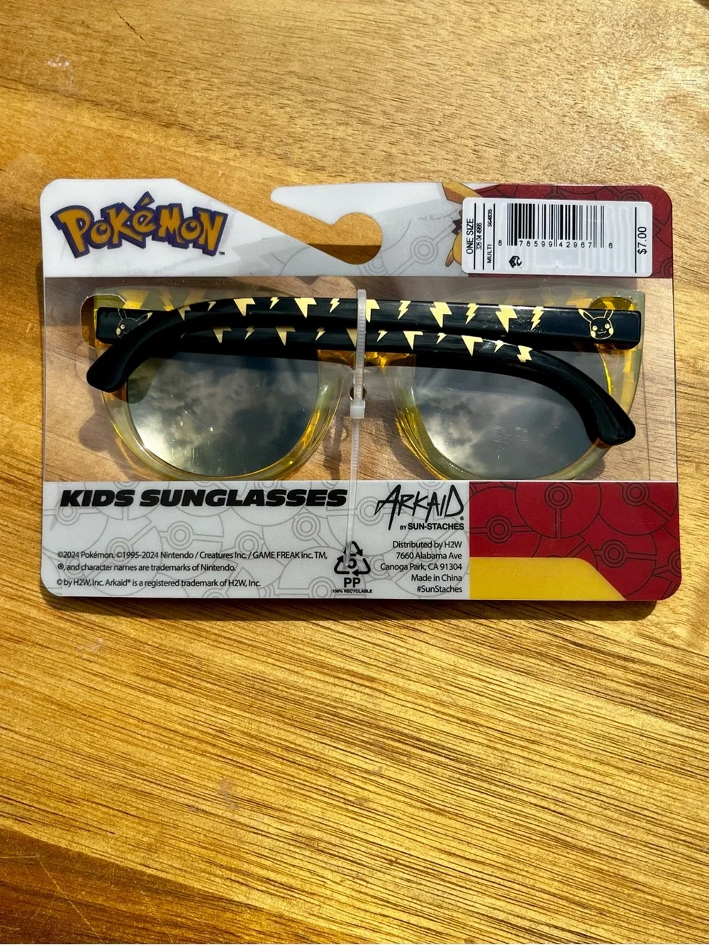 *3/$15, Pokemon Yellow Lightning Kids Sunglasses with Mirrored Lenses